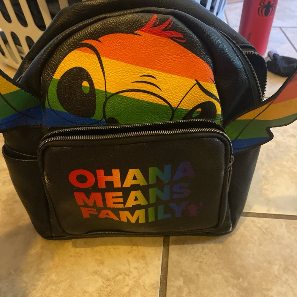 Disney Black Backpack with Silver Accents